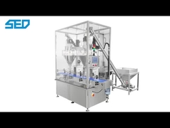 Machine de remplissage automatique en poudre à double tête linéaire en acier inoxydable